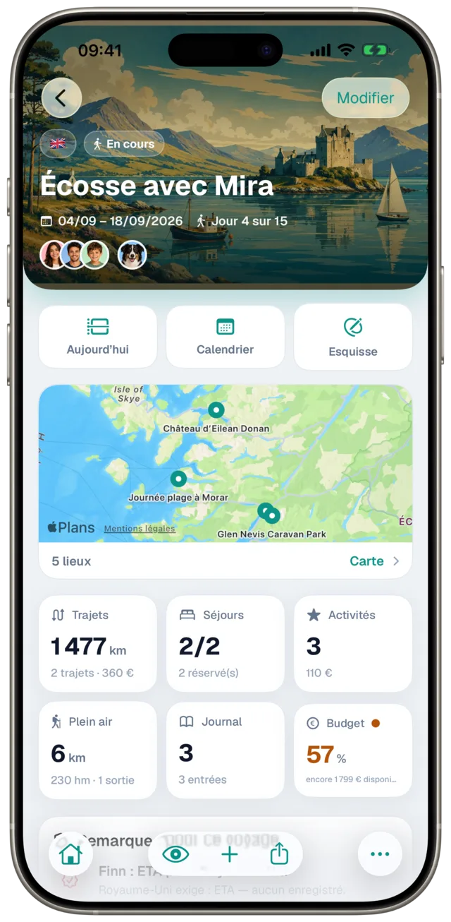 Détail d’un voyage dans Etappe